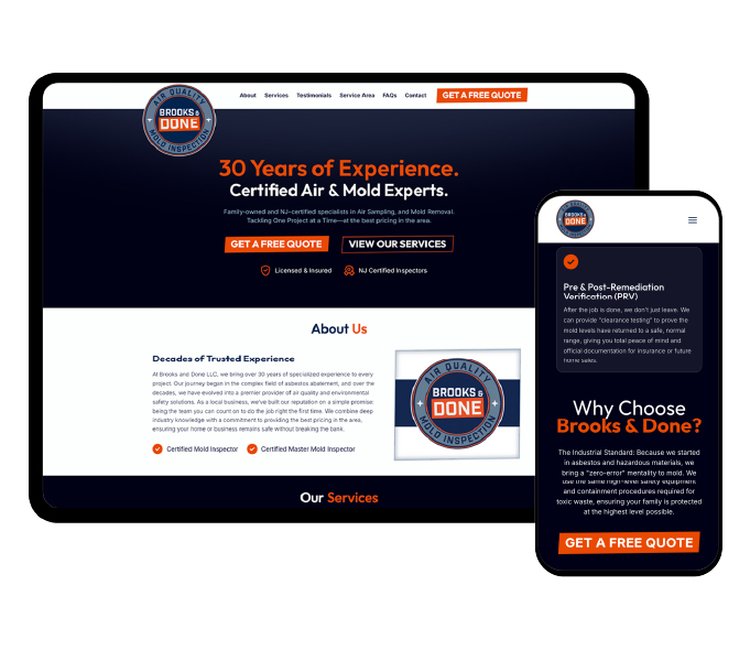 Brooks and Done Website Design & Brand Identity